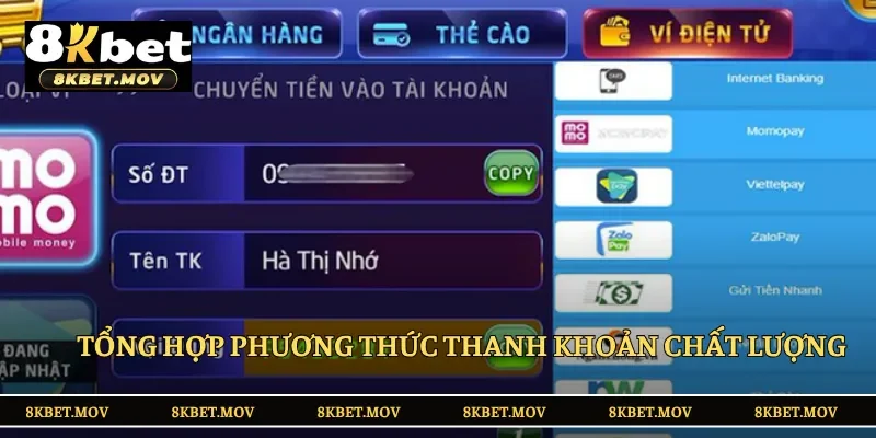 Danh sách những phương thức thanh khoản trên hệ thống
