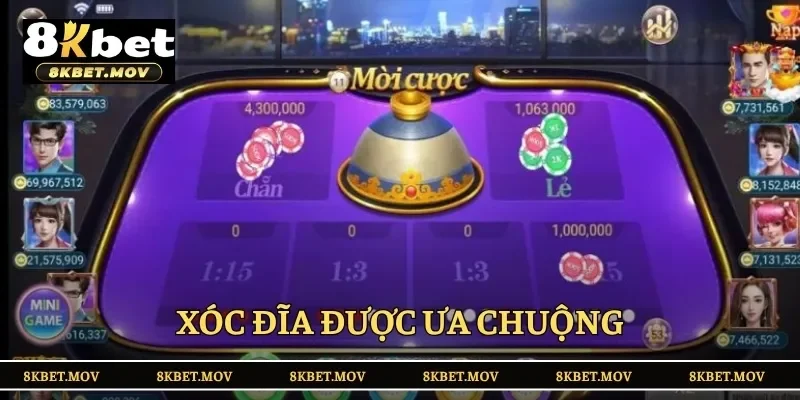 Xóc đĩa được ưa chuộng